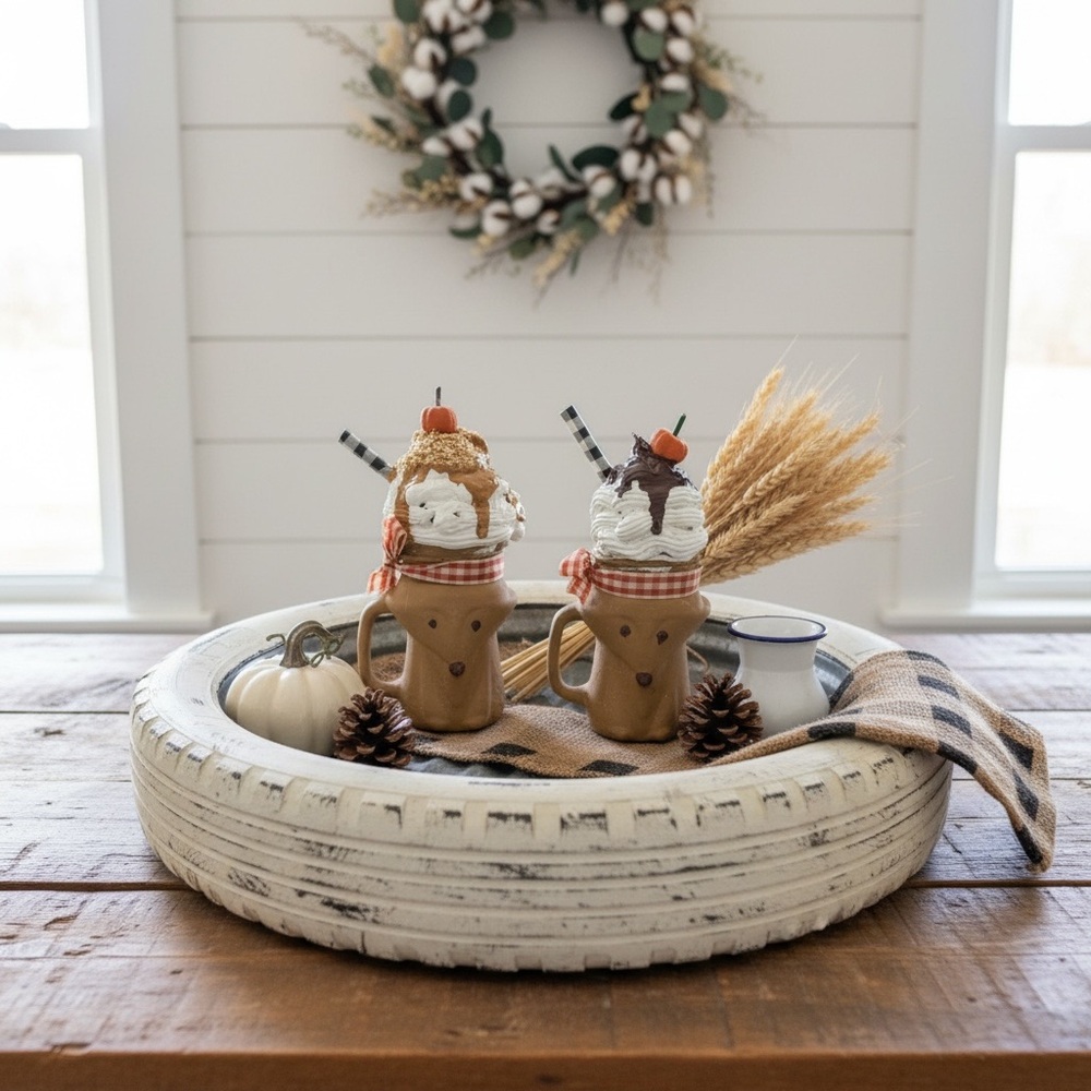New.Handmade faux mini fox mugs.